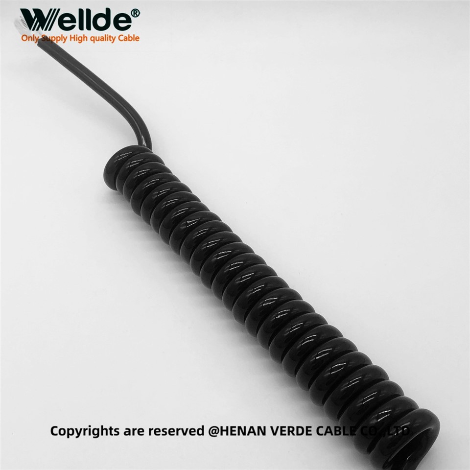Coiled PUR Cable Automation